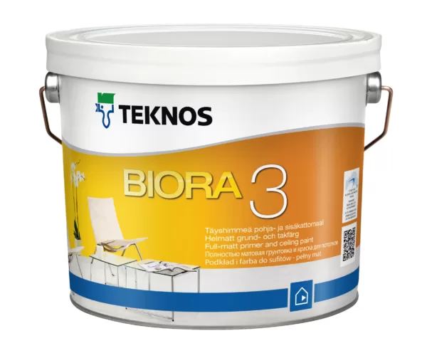 Antyrefleksyjna farba do ścian i sufitów BIORA 3  B1 | Teknos